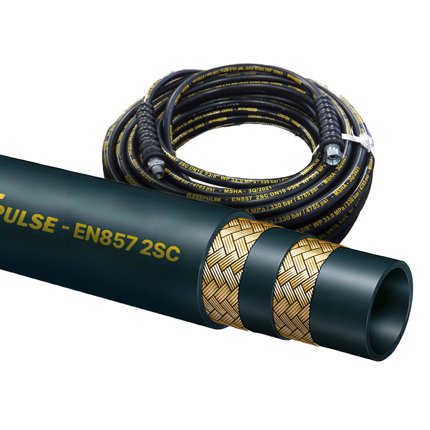 10m High Pressure Washer Hose 330 Bar – 3/8" Male x Female | Maxflow Flexepulse