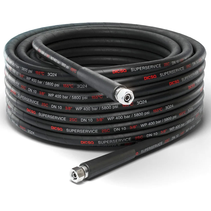 20m Commercial Pressure Washer Hose – 3/8" High Pressure Replacement Hose