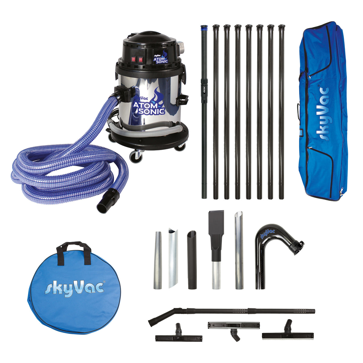 skyVac Atom Sonic Gutter Vacuum – 2800W – 4, 6 or 8 Pole Options